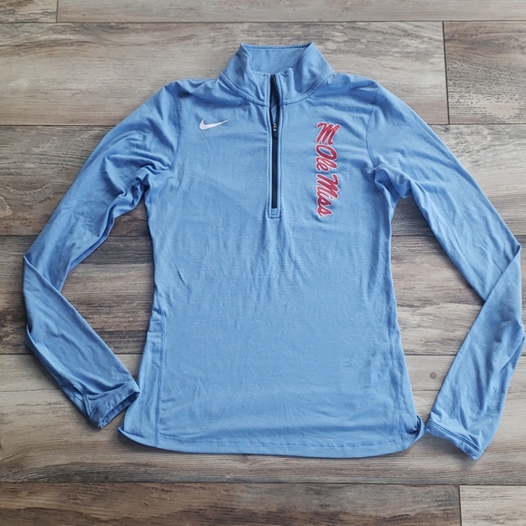 Nike Tops - Nike Dri-Fit Ole Miss Mississippi Quarter zip Sm